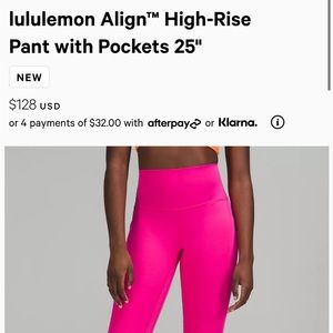 lululemon Align High-Rise Pant with Pockets 25"
